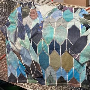 Geometric Patchwork Long Sleeve Tee